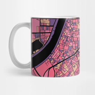 Antwerp Map Pattern in Purple & Pink Mug